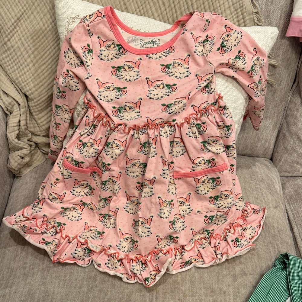 Serendipity Pink Santa Christmas Dress